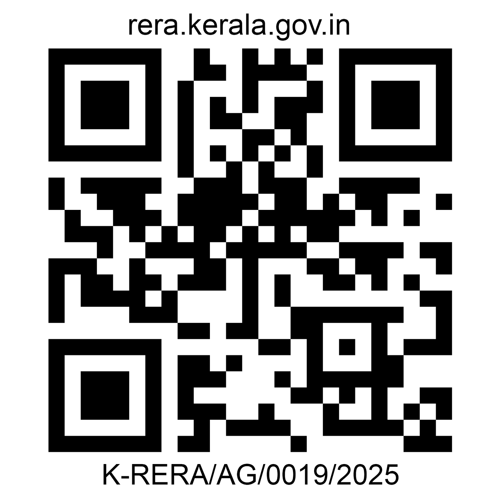 RERA QR code for agent registration PRM/KA/RERA/1251/310/AG/260402/007050